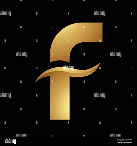 Golden Letter F Symbol on a Black Background - Icon 5 Stock Vector Image & Art - Alamy