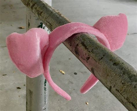 Pink Thing of The Day: Pink Pig Ears Headband | Ear headbands, Pig ears, Pink