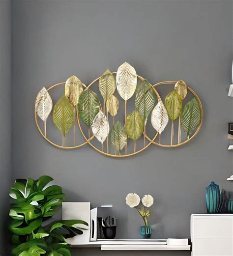 Buy Aspen Green Gold Metal Wall Decor at 29% OFF by @home | Pepperfry