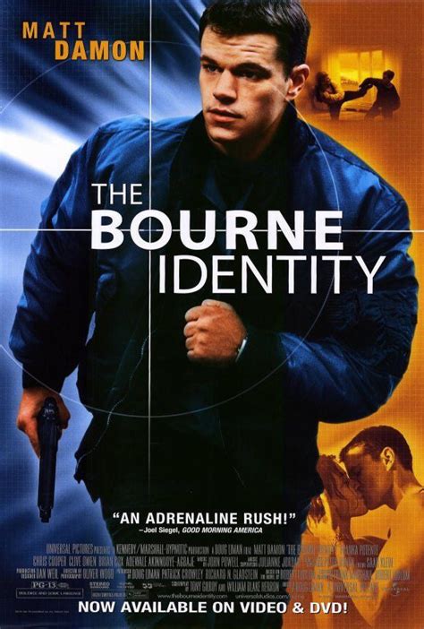 The Bourne Identity 2002 Movie Poster 27x40 Used Matt Damon – Mason City Poster Company