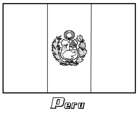 Peru Map and Flag Coloring Page - Free Printable Coloring Pages for Kids