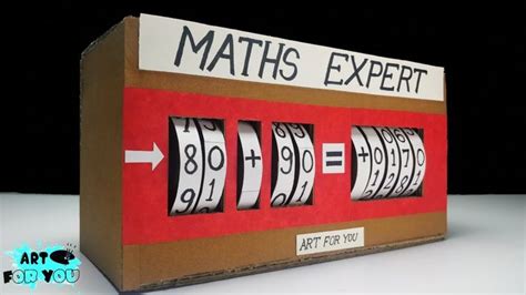 Maths Project From Cardboard | Maths working model for school exhibition... | Math projects ...