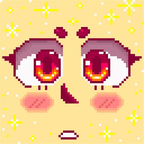 Anime face ig pixel art