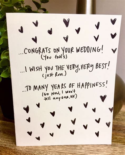 Wedding Run Funny Wedding Card - Etsy | Wedding congratulations card, Funny wedding cards ...