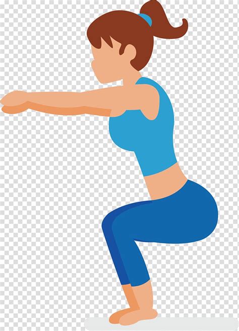 Free download | Exercising woman illustration, Cartoon Squat Physical fitness, Squat man ...