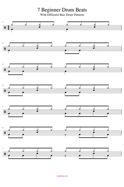 Drums Sheet Music For Beginners [Free Downloads] - sHe druMs: Rock The Kit!