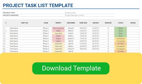 How to Create a Project Task List (+ Free Template)