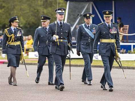 The formal uniform of the Royal Air Force, worn at a graduation ceremony for new Officers at ...