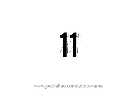 Eleven 11 number tattoo designs – Artofit