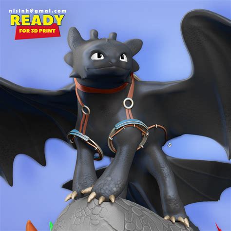 Toothless Fanart 3D model 3D printable | CGTrader