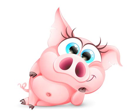 Funny lying cartoon pig 7450113 Vector Art at Vecteezy