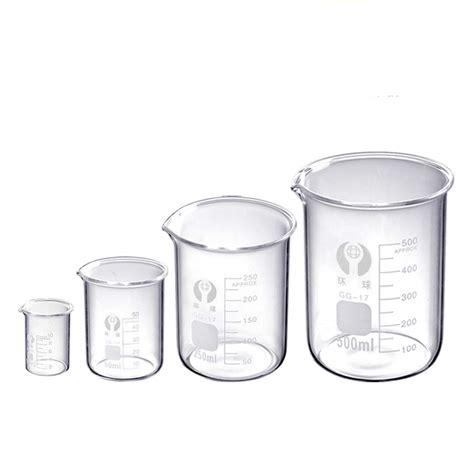 Glass Beaker Set - 4 Sizes 10ml 50ml 250ml 500ml : Amazon.ca: Industrial & Scientific