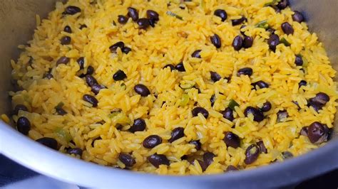 Puerto Rican Yellow Rice And Black Beans Recipe | Deporecipe.co