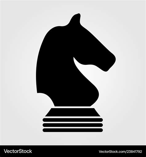 Chess knight icon isolated on white background Vector Image