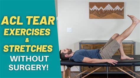 The 7 BEST Non-Surgical ACL Tear Rehab Exercises & Stretches! | PT Time with Tim | Acl tear, Acl ...