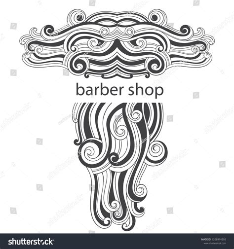 Barber Shop Logo On White Background: เวกเตอร์สต็อก (ปลอดค่าลิขสิทธิ์) 1328914502 | Shutterstock