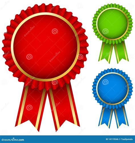 Award ribbon rosettes stock vector. Illustration of label - 14119546