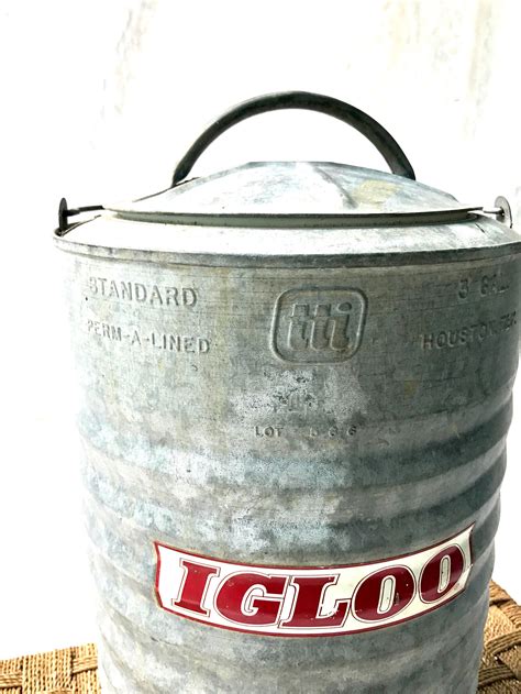 Vintage Igloo Metal Water Cooler 3 Gallon Galvanized Water | Etsy