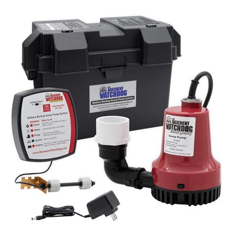 Basement Watchdog Emergency Battery Backup Sump Pump System BWE - The Home Depot