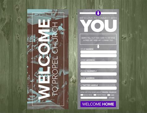 Visitor Card For Church Template