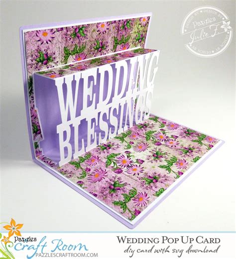 DIY Wedding Pop Up Card - instant SVG download - Pazzles Craft Room