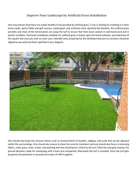 Artificial Grass Installation Guide