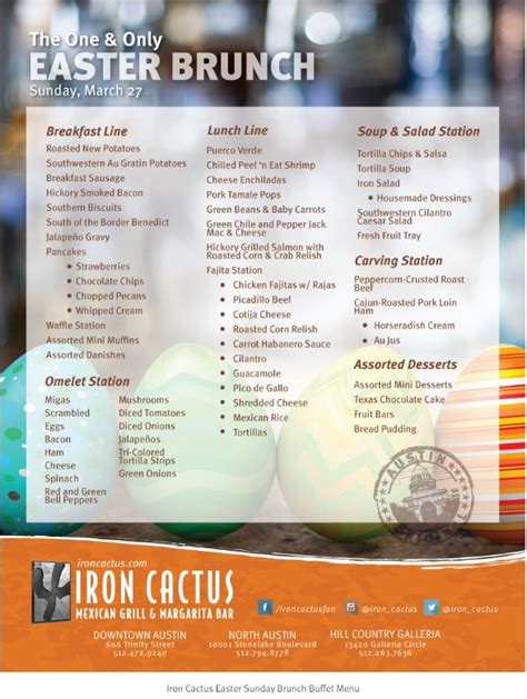 Easter Sunday Brunch is Awesome - Iron Cactus