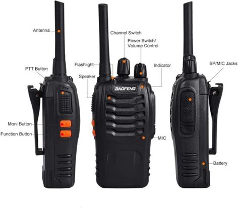 2PCS Walkie Talkie Rechargeable – Two Way Radio Walkie Talkies Long Range 16CH Walky Talky with ...