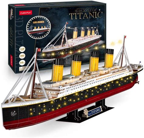 Amazon Lowest Price: 3D Puzzle Titanic LED Ship 34.6'' Large Model Kit After High Value Coupon