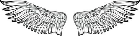 Realistic Angel Wings Drawings