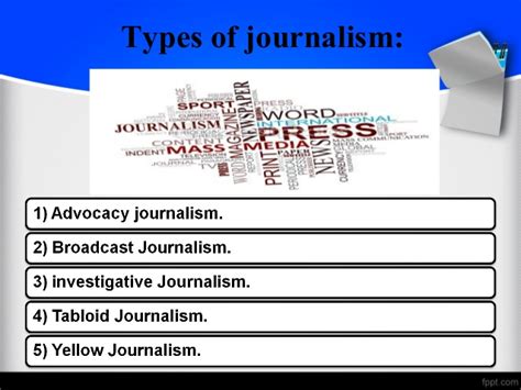 Knowing Journalism: Types of Journalism