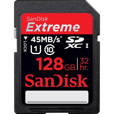 SanDisk 128GB Extreme UHS-I SDXC Memory Card SDSDRX3-128G-A21