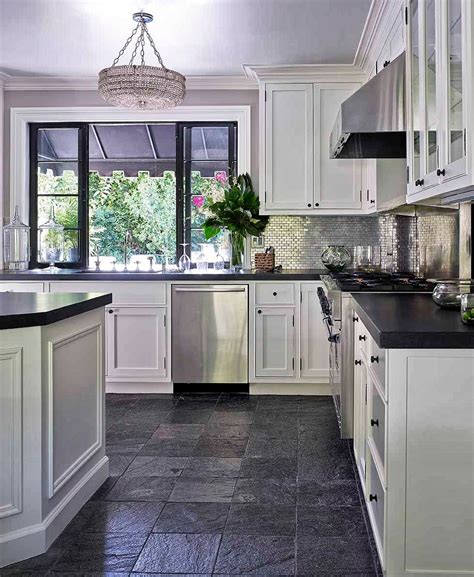 New and Exclusive to The Style Saloniste: Airy Opulence | Slate floor kitchen, Slate kitchen ...