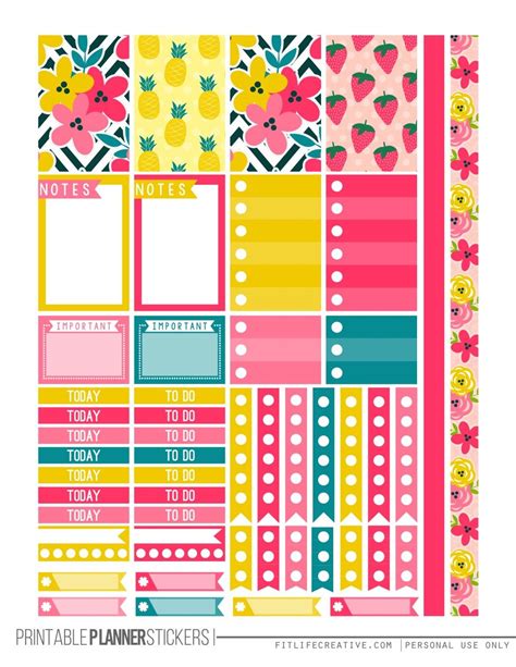 Free Planner Stickers Printable Make Meal Planning More Fun With These Adorable Adulting Planner ...