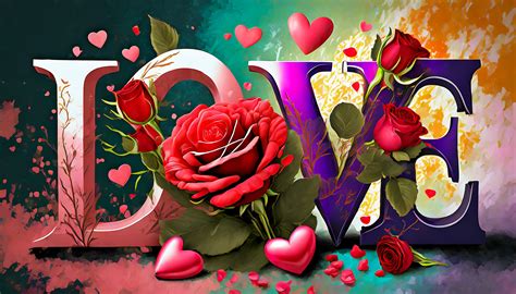 Love, Illustration, Flowers, Wallpaper Free Stock Photo - Public Domain Pictures