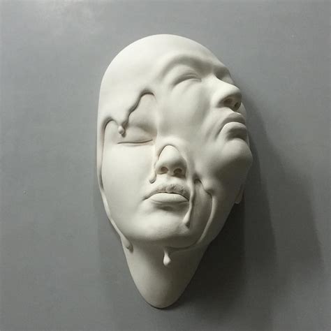 Abstract Ceramic Face Sculptures by Johnson Tsang