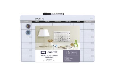 Quartet Magnetic Dry-Erase Calendar, 11" x 17", 1-Month Design, Frameless | Calendar & Planning ...