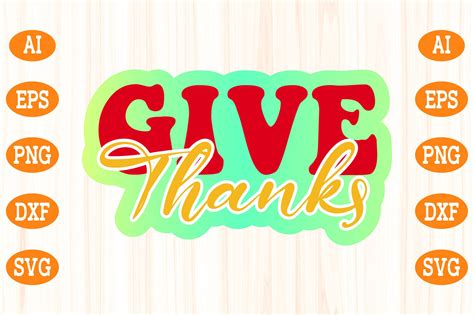 Give Thanks Svg Graphic by design river · Creative Fabrica