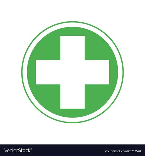 Green cross medical symbol Royalty Free Vector Image