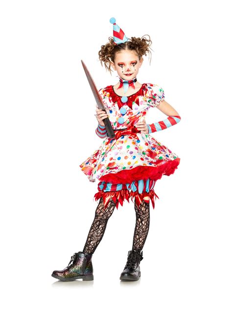 Scary Clown Girl's Costume