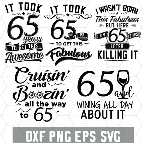 Funny 65th Birthday 65 Years Svg Birthday 65 Year PNG - Etsy Canada