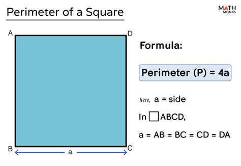 Perimeter of Square - Definition, Formulas, Examples, and Diagrams