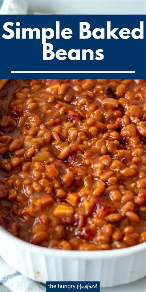 Easy Baked Beans with Bacon and Brown Sugar - The Hungry Bluebird