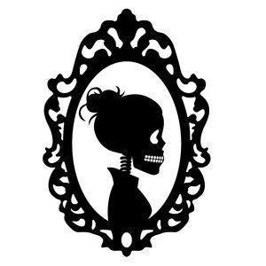 Silhouette Design Store - View Design #219411: vintage frame skeleton silhouette woman in 2022 ...