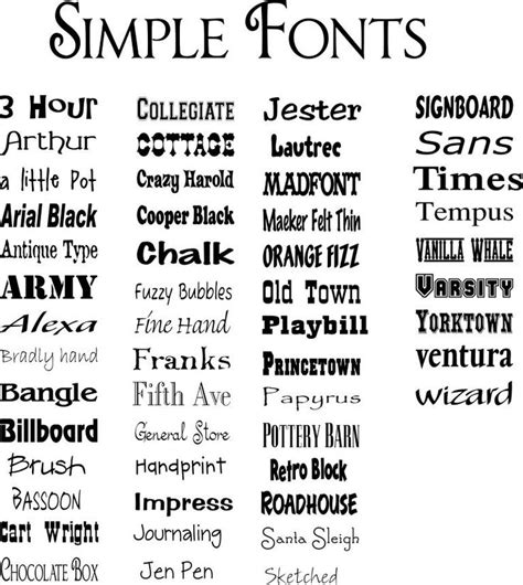 Simple fonts | Fonts | Pinterest