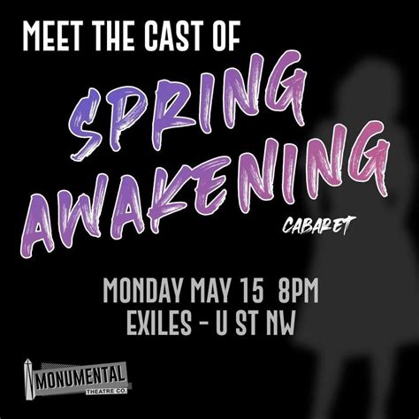 Meet the Cast of Spring Awakening Cabaret | Exiles Bar D.C., Washington, DC | May 15, 2023