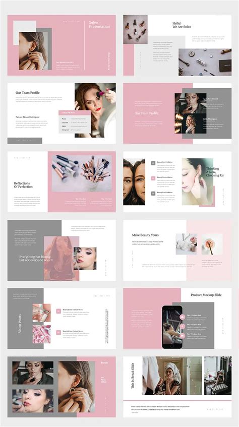 Women beauty business powerpoint template 50 unique and editable presentation slides design ...