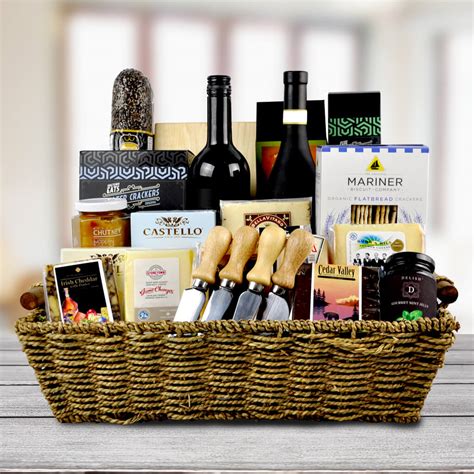 Luxury Gift Baskets - The Fifth Avenue Wine & Cheese Gift Basket - HAZELTON'S | USA