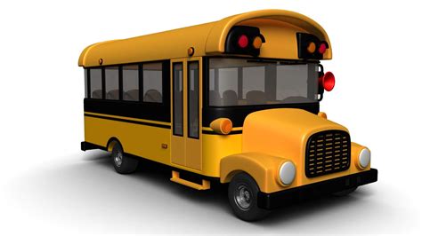 Cartoon School Bus - 3D Model by 3dShop