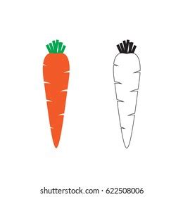 Carrot Vector Stock Vector (Royalty Free) 622508006 | Shutterstock